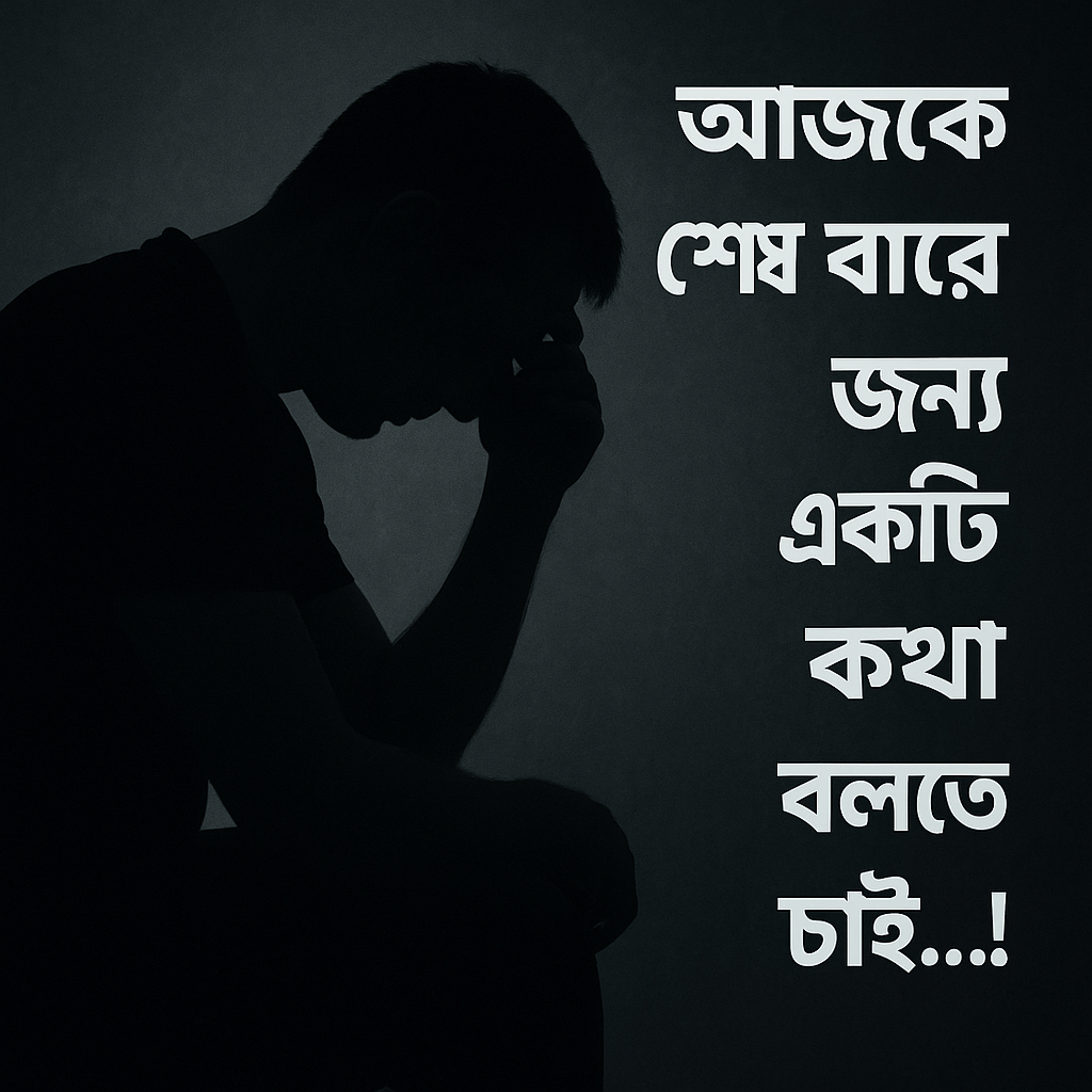 আজকে শেষ বারের জন্য একটি কথা বলতে চাই…!